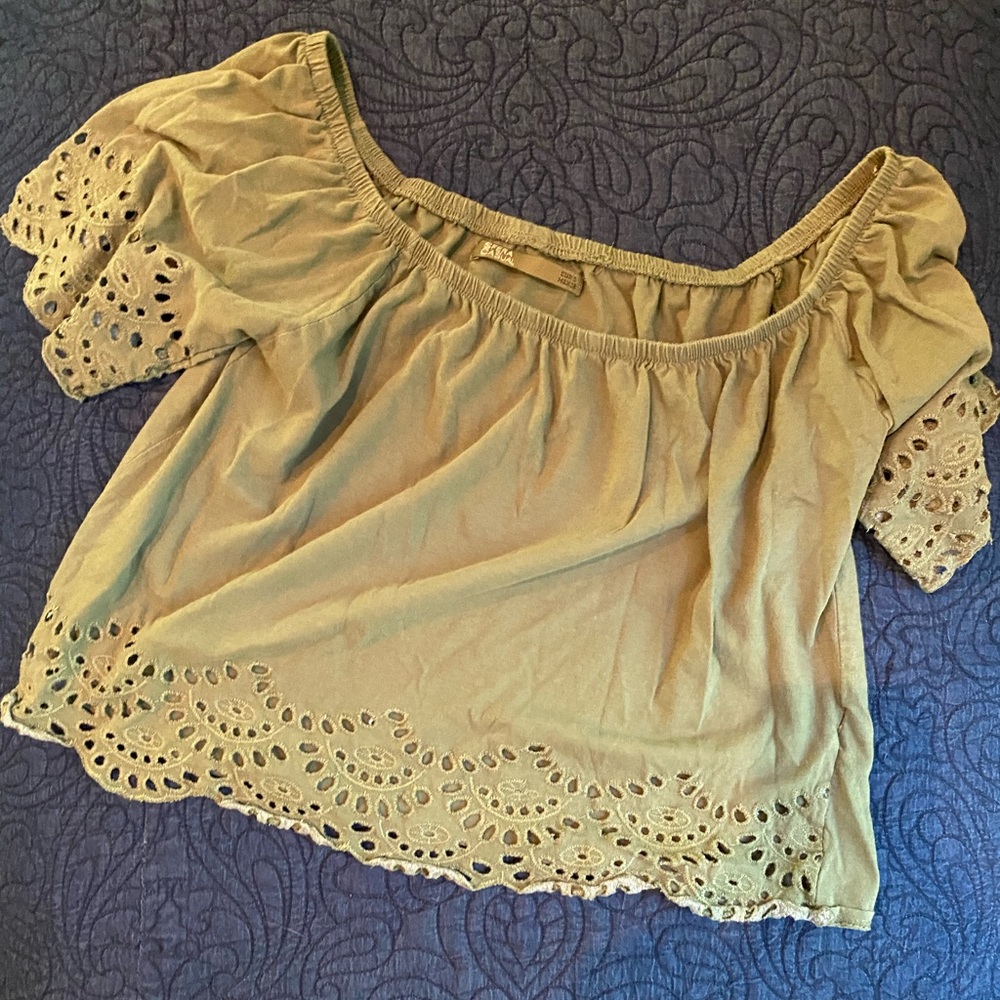 Green Crop Top